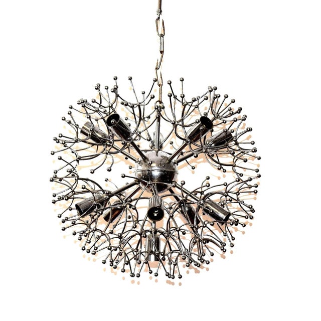 Gaetano Sciolari Chrome Sputnik Lamp from Gaetano Sciolari, 1960s For Sale - Image 4 of 7
