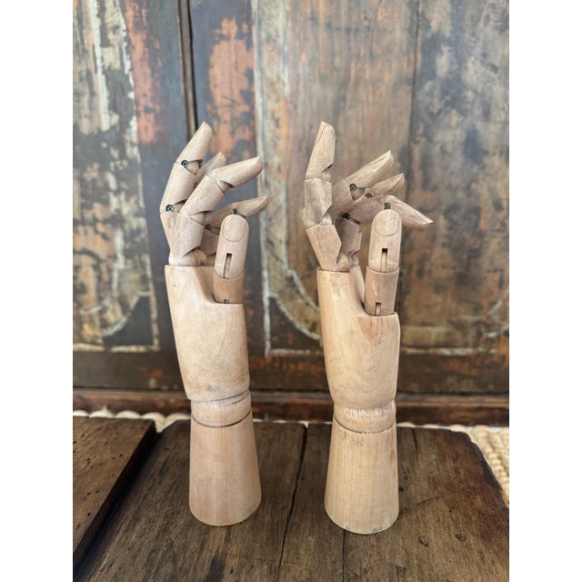 Wood Vintage Wooden Hand Object For Sale - Image 7 of 8