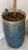19Thc Original blue painted butter churn with amazing patina and all original metal bands in tack.The insert churn and...