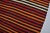 Vintage Mid-Century Turkish Striped Kilim Runner Rug in Orange, Red & Cream For Sale In Phoenix - Image 6 of 14