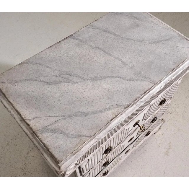 White Vintage Danish Chest, 1810s For Sale - Image 8 of 10