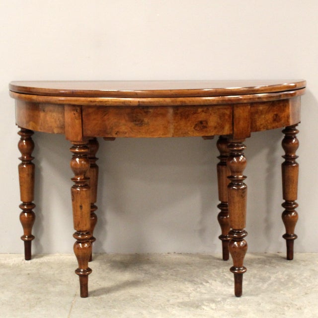 19th Century Table Console in Walnut For Sale - Image 3 of 15