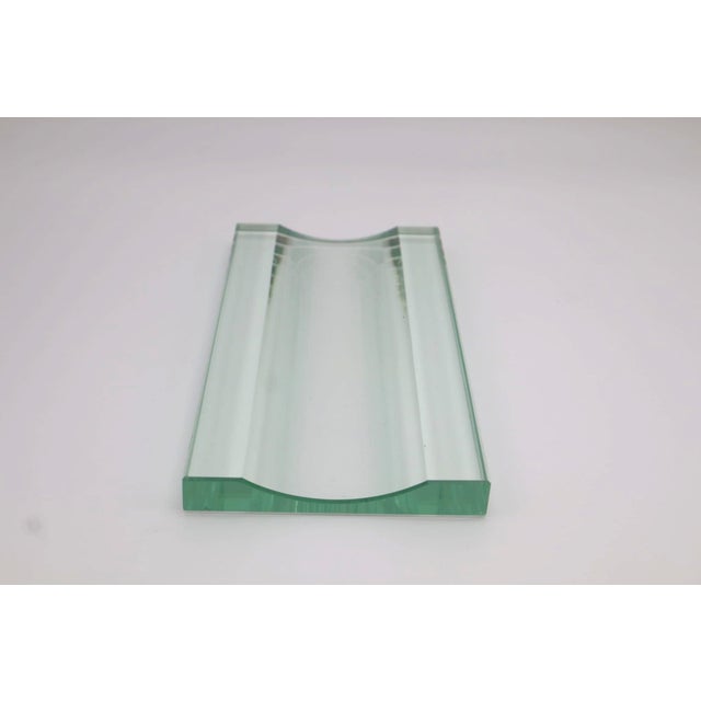 Mid-Century Sculptural Beveled Crystal Pen Tray from Fontana Arte, Italy, 1950s, in Very Good conditions. Designed 1950 to...