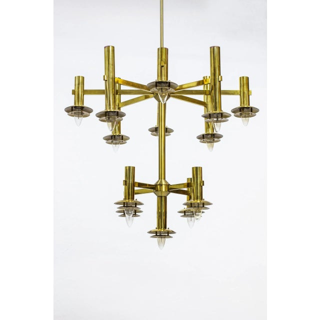 Chandelier by Holger Johansson for Westal, 1970s For Sale - Image 3 of 14