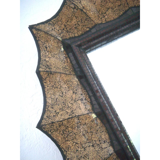 The mirror of all mirrors! A magnificent specialist glass wall mirror in deep red/ruby and golden beige/bronze colours by...