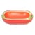 Vintage Murano Flavio Poli Rare Red and Yellow Uranium Sommerso Glass Oblong Bowl For Sale