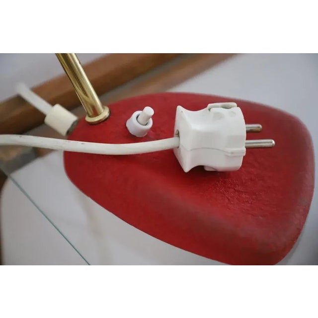 Red Table Lamp from Moletz, 1950s For Sale - Image 4 of 9