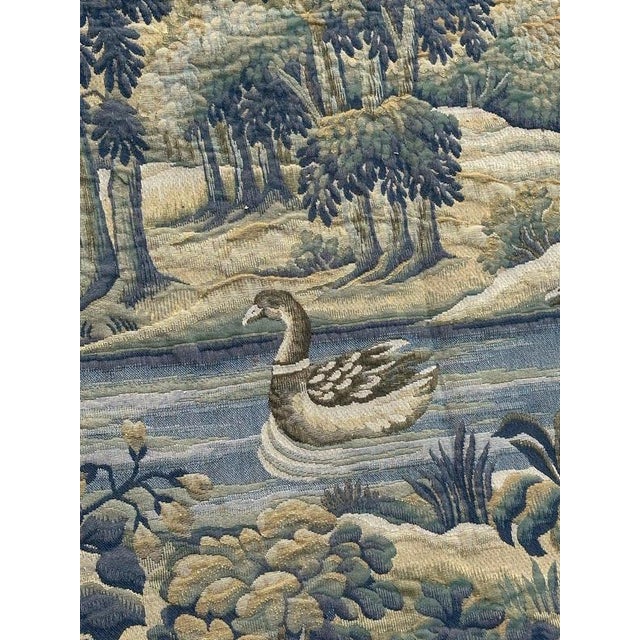 Vintage French Aubusson Style Jacquard Halluin Tapestry, 1960s For Sale - Image 6 of 18