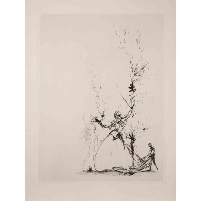 Salvador Dalì, Girl with a Page, Edition of 299, 1968, Etching For Sale - Image 4 of 4