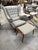 Early 20th Century Hans Wegner Papa Bear Chair and Ottoman by AP Stolen Reupholstered For Sale - Image 9 of 17