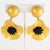 Contemporary Cilea Paris Dangle Resin Clip Earrings Yellow Poppy Flower For Sale - Image 3 of 8