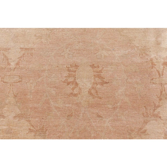Folk Art Inspired Traditional Rug Medallion Taupe "Roselace" by Doris Leslie Blau For Sale - Image 3 of 9