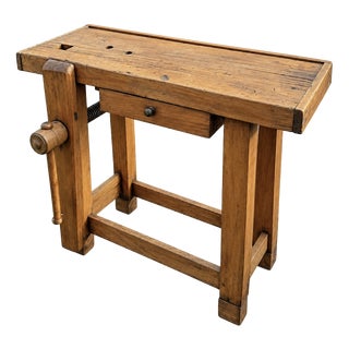 Vintage French Children's Carpenter Workbench, 1920s For Sale