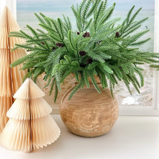 Farmhouse Vintage Primitive Handcrafted Wooden Vase – One of a Kind For Sale - Image 3 of 12