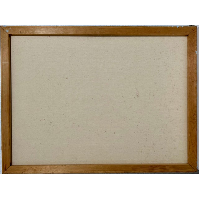 Gray Henry Benson, Large Pointillism Oil Painting Flower Seller and Cart Henry Benson Americana Art, For Sale - Image 8 of 8