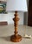 Brown Charming Carved Wood Turned Lamp For Sale - Image 8 of 10