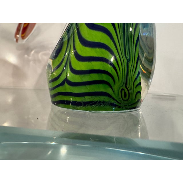 Abstract Original Infinity Art Glass / Scott Hartley "5-Piece Threaded Nexus" For Sale - Image 3 of 3