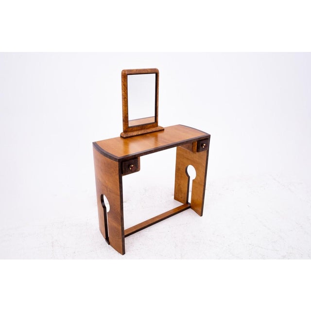 1940s Art Deco Dressing Table and Chair Set, Poland, 1930s, Set of 2 For Sale - Image 5 of 18