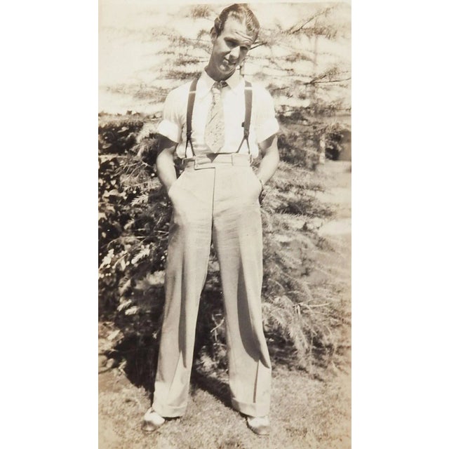 Traditional Vintage Snapshot Photograph Handsome Guy Sharp Dresser For Sale - Image 3 of 3