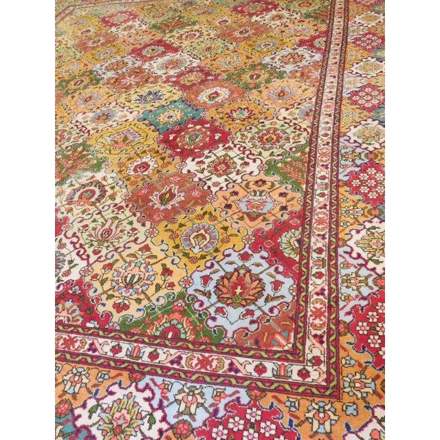 Persian 1950s Hand Knotted Vintage Persian Rug-10′ × 13′ For Sale - Image 3 of 11