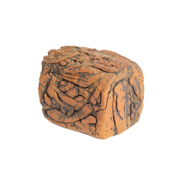 A signed studio pottery box by the Indiana ceramicist Dennis Kirchmann (1939-2017). This lidded box features an organic,...