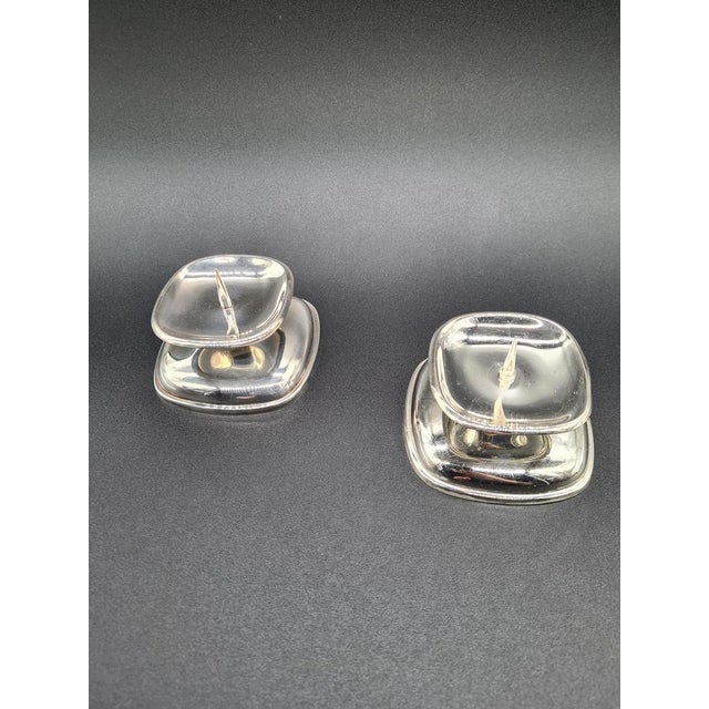 Mid-Century Modern Mid-Century Modern Candlesticks in Chrome-Plated Metal from WMF, 1960s, Set of 2 For Sale - Image 3 of 12