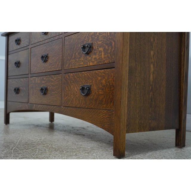 Stickley Mission Oak 9 Drawer Dresser For Sale - Image 13 of 18