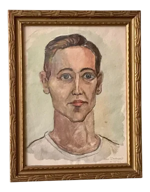 1940s Jane Davenport Watercolor Painting