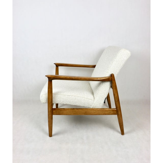 1970s GFM-64 Armchair in White Ivory Bouclé from Edmund Homa, 1970s For Sale - Image 5 of 7