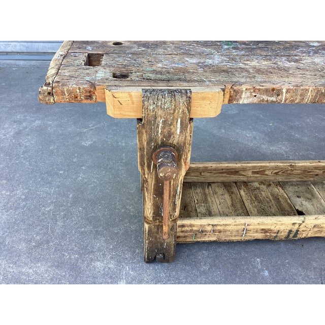 Wood French Industrial Table/Console For Sale - Image 7 of 13