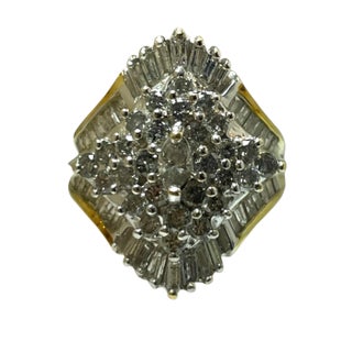 18th Century 18th Century Diamond Cluster Ring Size 6.5 For Sale