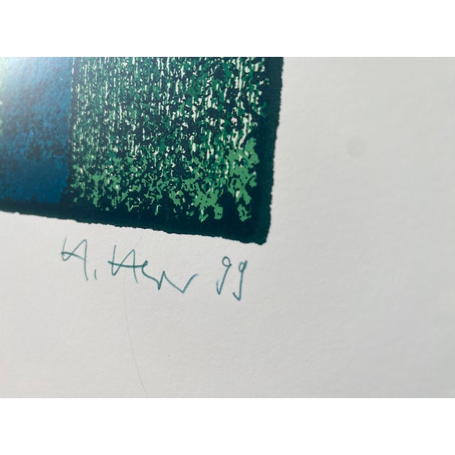 Large, Hand-Signed Print by Armin Mueller-Stahl, Blue Connection, 1999, Tribute to Marlene Dietrich For Sale - Image 11 of 14
