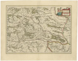 Map of Styria by William Blaeu, 1645
