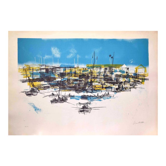 Nicola Simbari, Marina, Original Lithograph by Nicola Simbari, 1977 For Sale