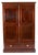 Antique English George III Revival Flame Mahogany Wardrobe, 1880 For Sale