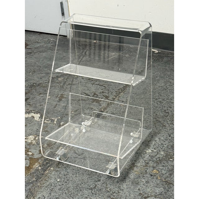 2020s Crate & Kids Acrylic Rolling Book Cart For Sale - Image 5 of 12