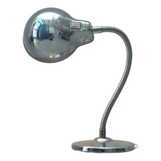 Chrome Table Lamp with Gooseneck, Italy, 1960s For Sale