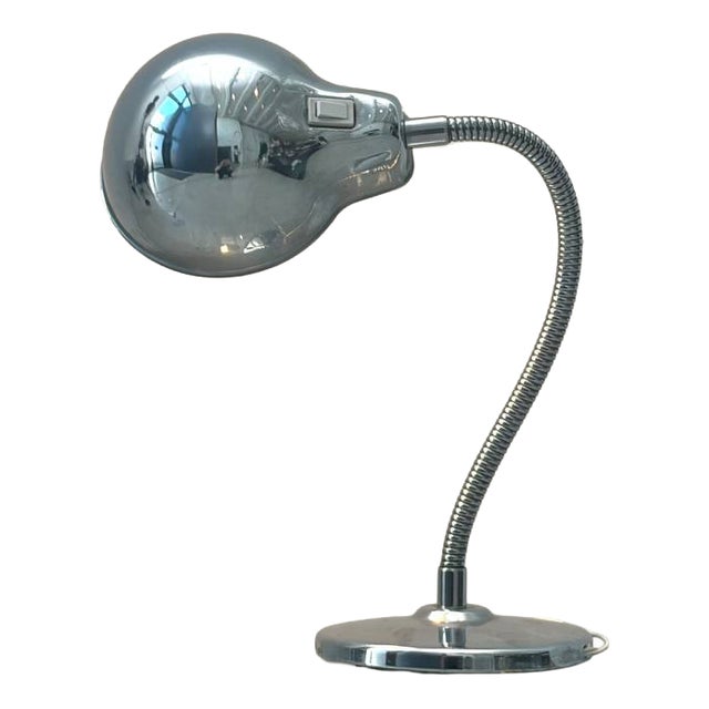 Chrome Table Lamp with Gooseneck, Italy, 1960s For Sale