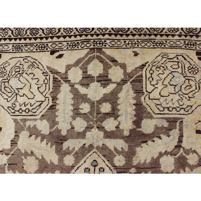 Sand Vintage Persian Lilihan Rug With Central Medallion Warm Neutrals 4'3 X 6'9 For Sale - Image 8 of 13