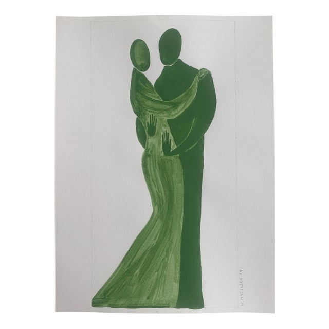 Waleria Matelska, In Embrace XV, 2024, Acrylic on Paper For Sale