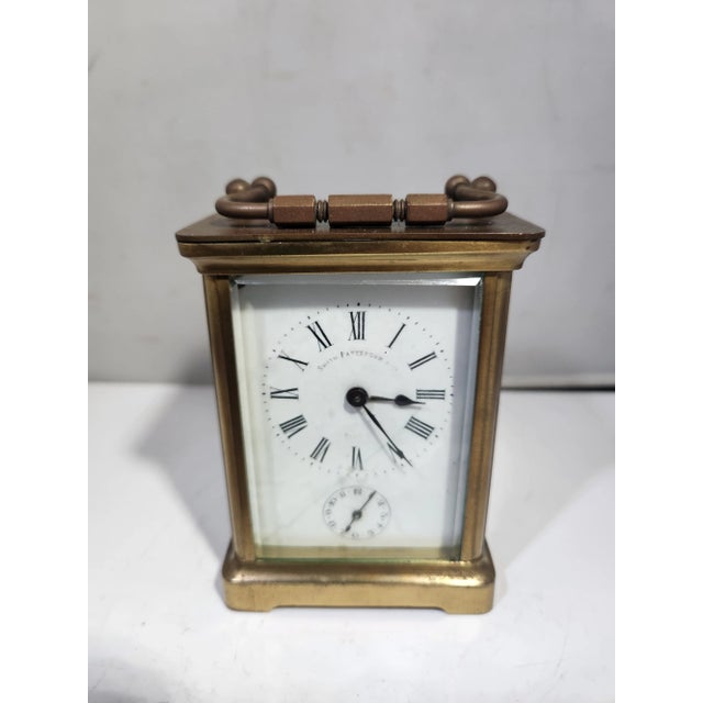 19th c Smith Patterson French Brass Carriage Clock W Bell recently overhauled in working condition and comes with a key....