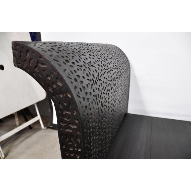 Carved Wood Moroccan Daybed With Cushion Chairish