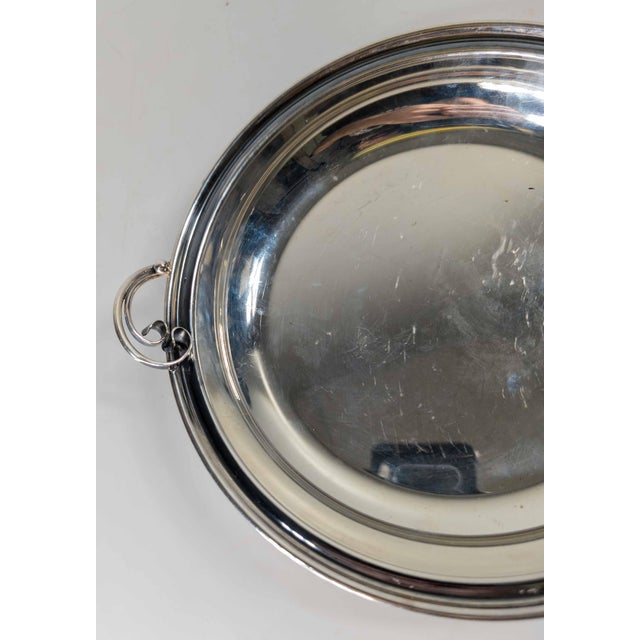 Mid-Century Danish Silverplate Art Deco Style Bowl For Sale - Image 9 of 12