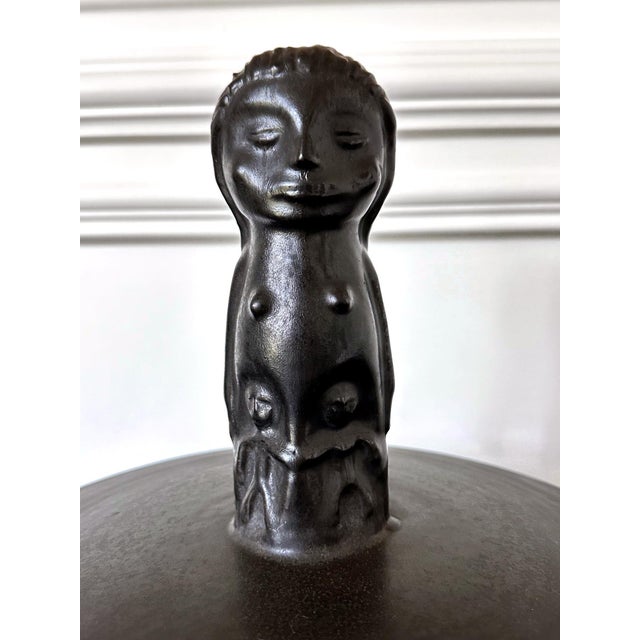 Large Early Unique Glazed and Sculpted Ceramic Vessel Mary and Edwin Scheier For Sale - Image 9 of 14