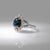 4 Star Sapphire Ring With Earth Mined Diamonds Accents: Solid 14k Gold, Size 6.75 For Sale In Columbus - Image 6 of 8