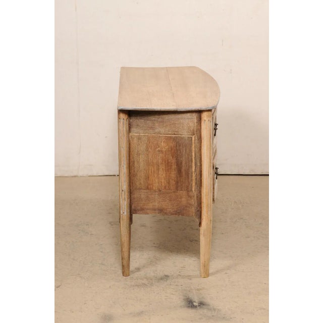 Tan Italian Bow-Front Carved-Wood Chest, 19th Century For Sale - Image 8 of 11