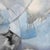 Postmodern Late 20th Century Postmodern Abstract Expressionist Blue & Slate Painting – Companion Piece Signed For Sale - Image 3 of 5