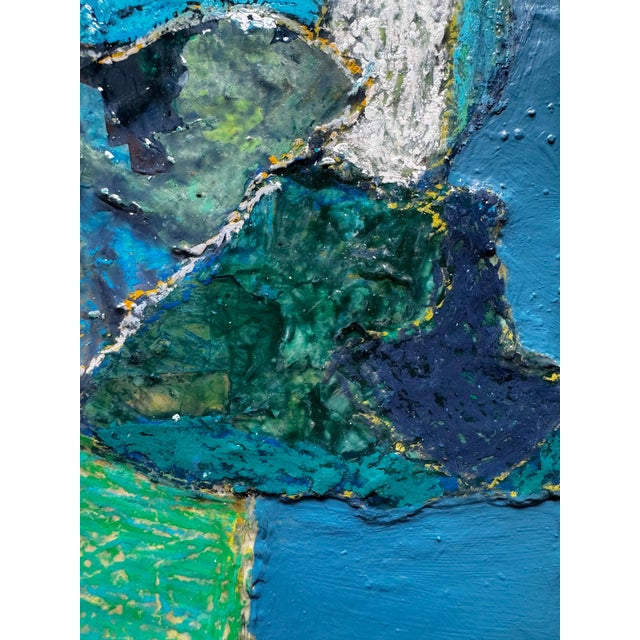 "A Map of Salt and Stars Ii" Original Mixed-Media Painting on Canvas by Zac Woodiel For Sale - Image 4 of 8