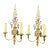 1920 Caldwell Bronze and Silver Plated Sconces Leaf Design - a Pair For Sale