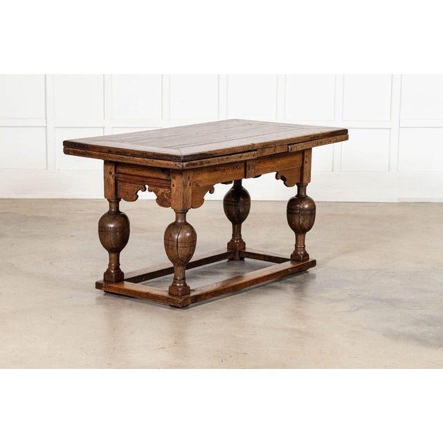 17th Century English Oak Draw-Leaf Refectory Table, 1680 For Sale - Image 14 of 18